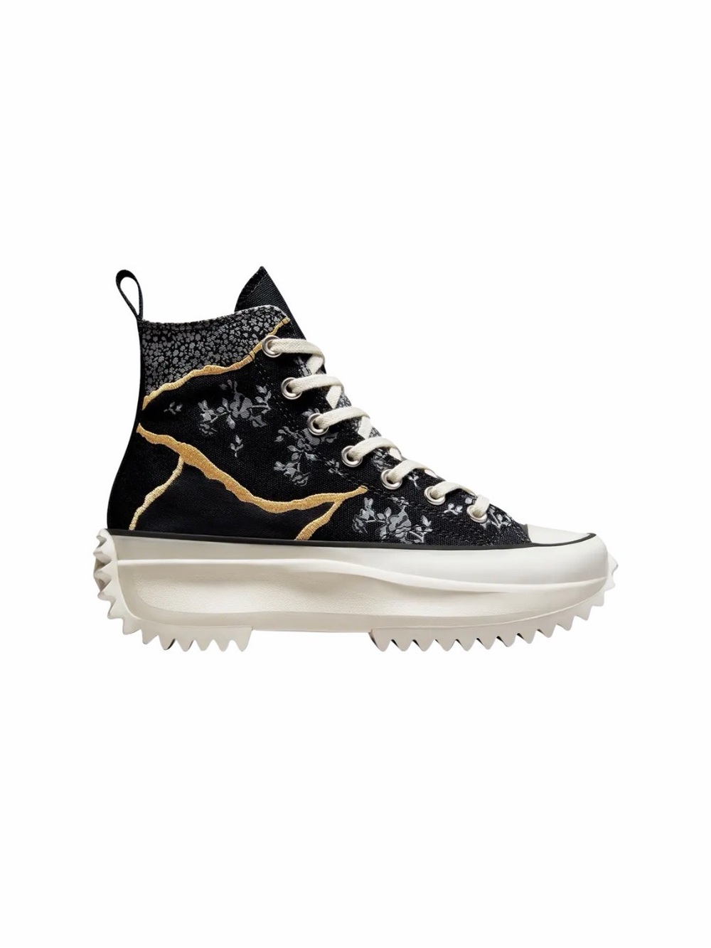Converse Run Star Hike High 'Metallic Floral Men’s 9.5 Women’s 11